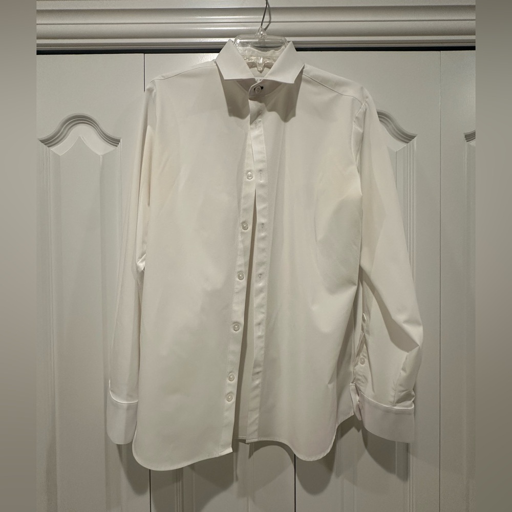 Mizzen+Main White Long-Sleeve Dress Shirt